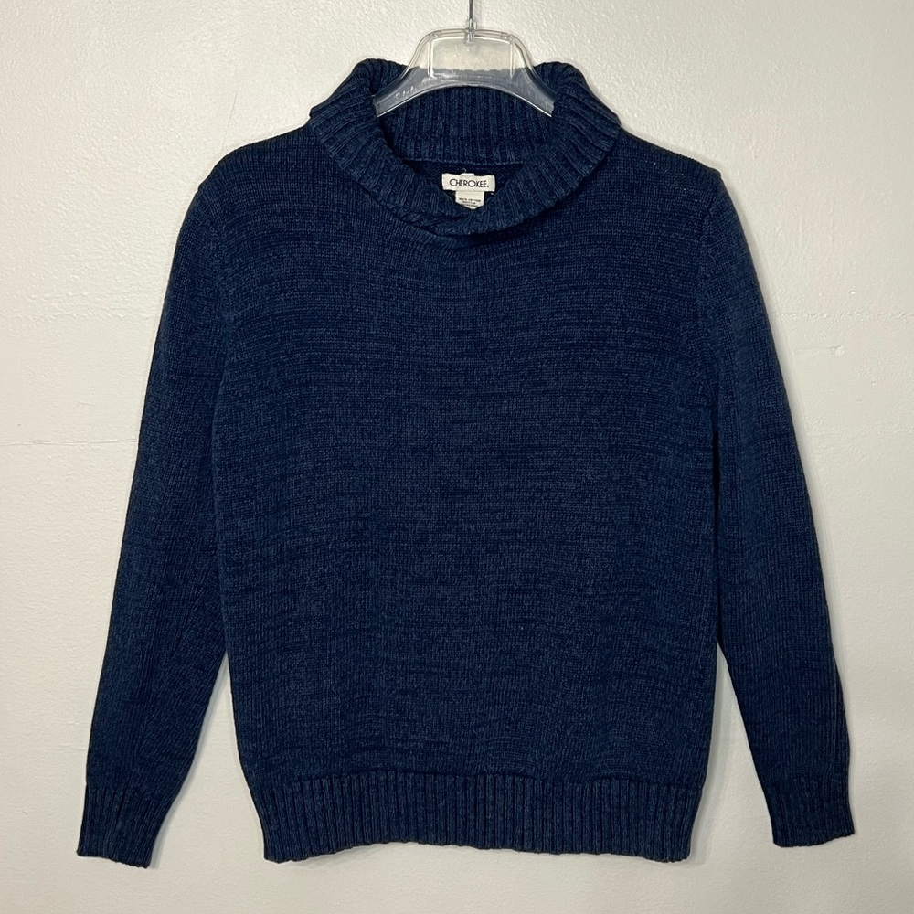 Cheroke Blue Shawl Collar Sweater